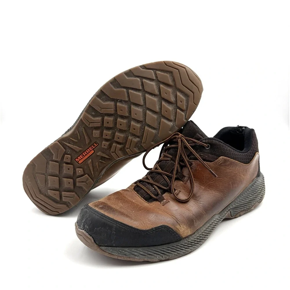 Merrell Leather Select Dry Grip Hiking Shoes/athletic shoes. Men's Brown size 11